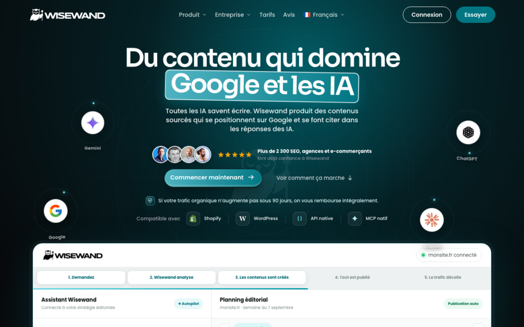 Capture d'écran de Wisewand