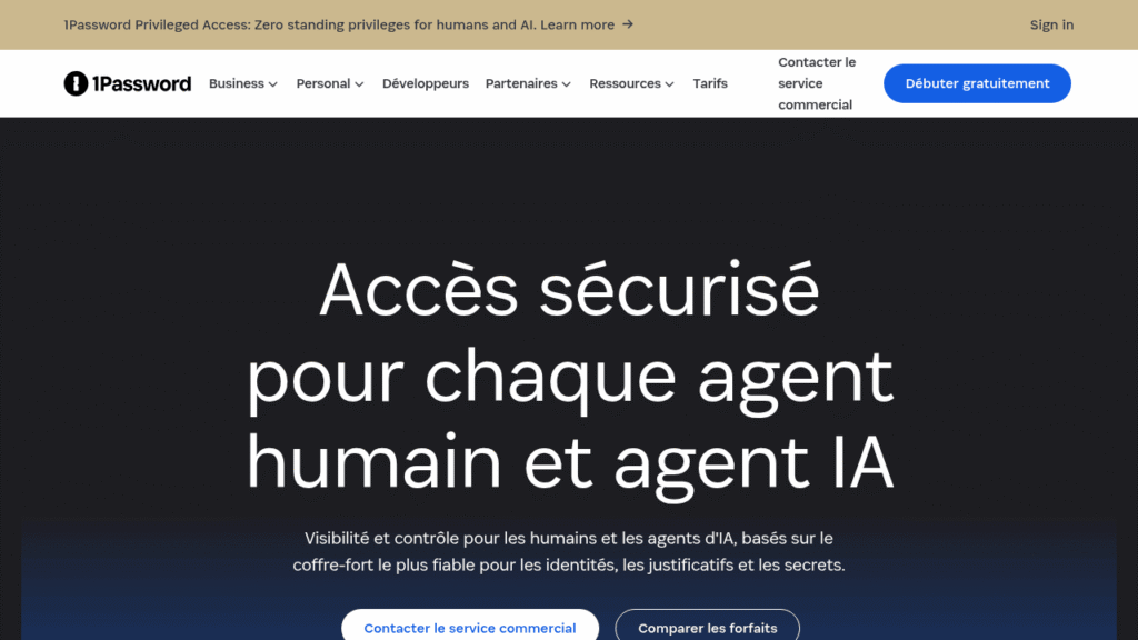 Capture d'écran de 1Password