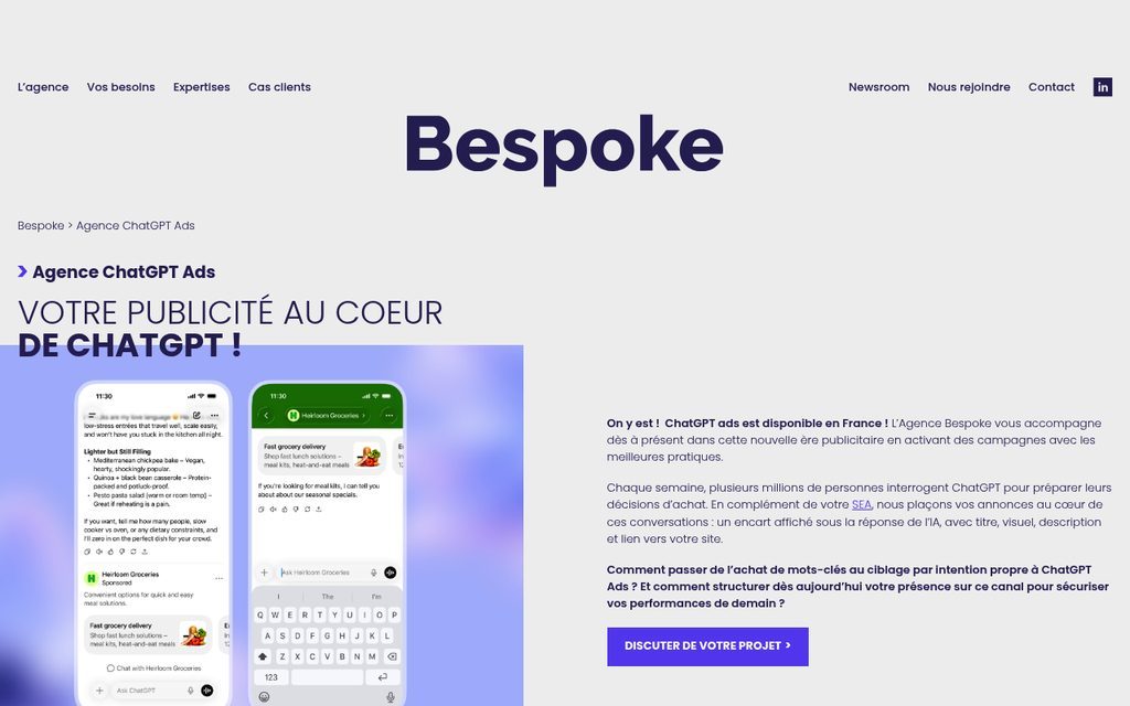 Bespoke - agence ChatGPT Ads
