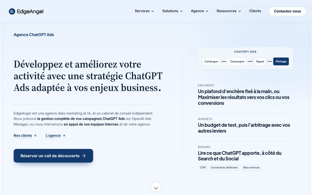 EdgeAngel - agence ChatGPT Ads