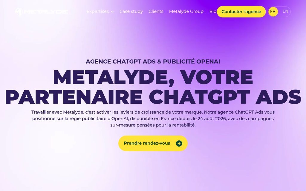 Metalyde - agence ChatGPT Ads