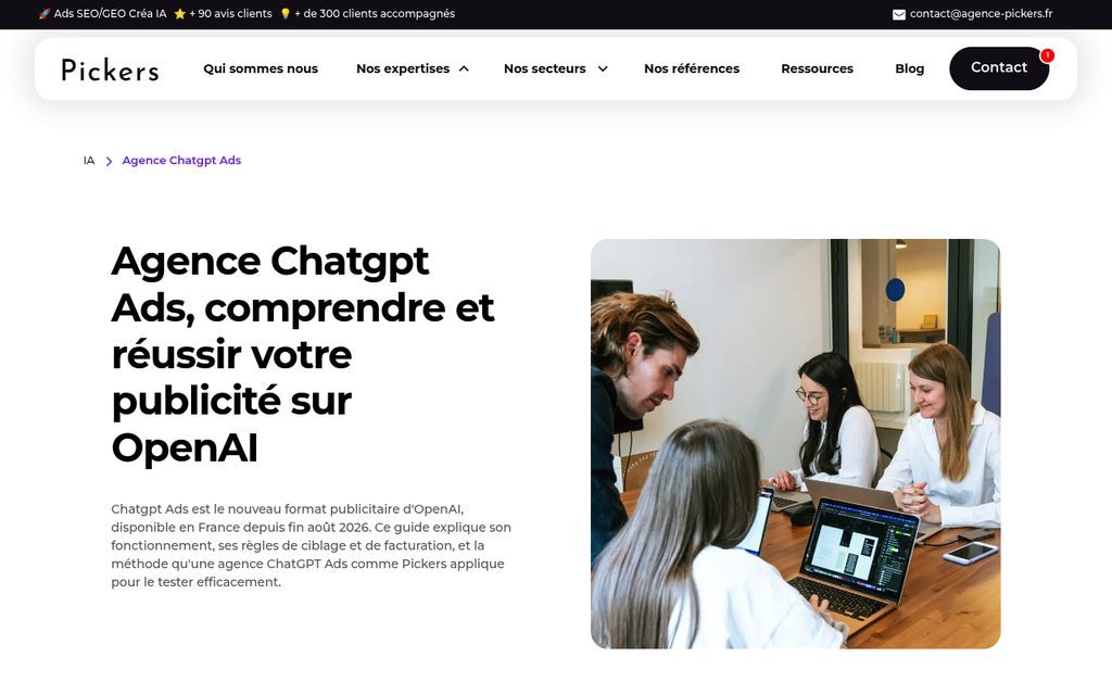 Pickers - agence ChatGPT Ads