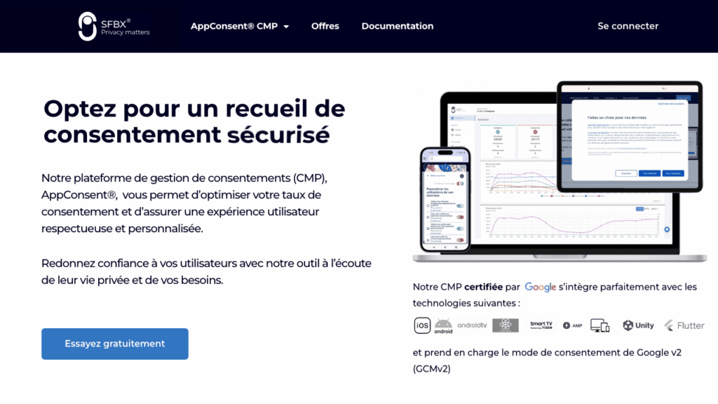 Capture d'écran d'AppConsent par SFBX