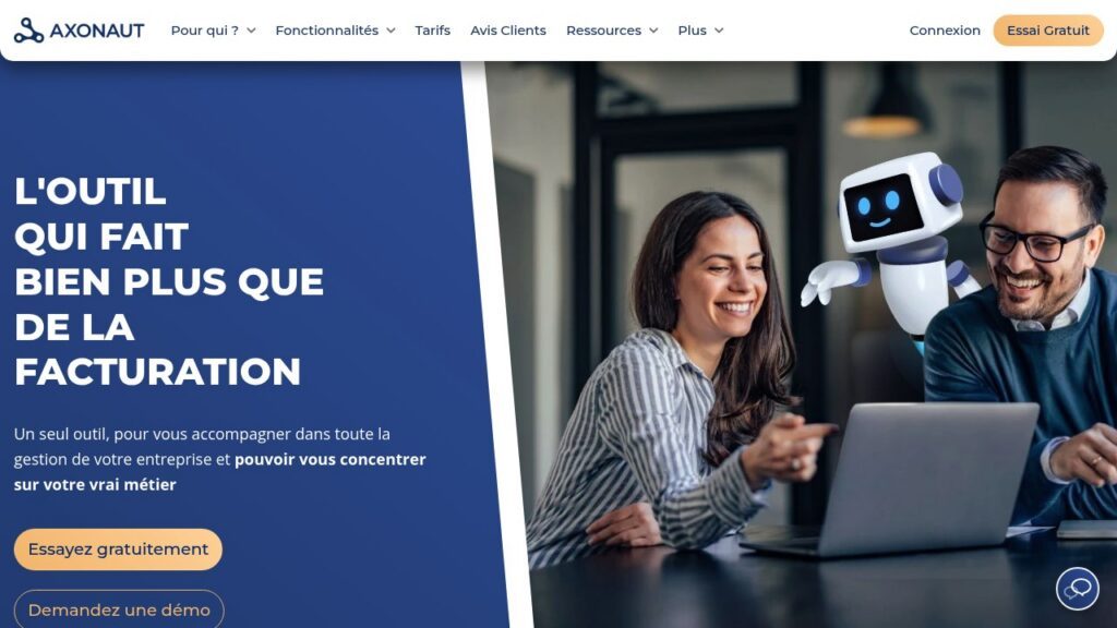 Capture d'écran d'Axonaut
