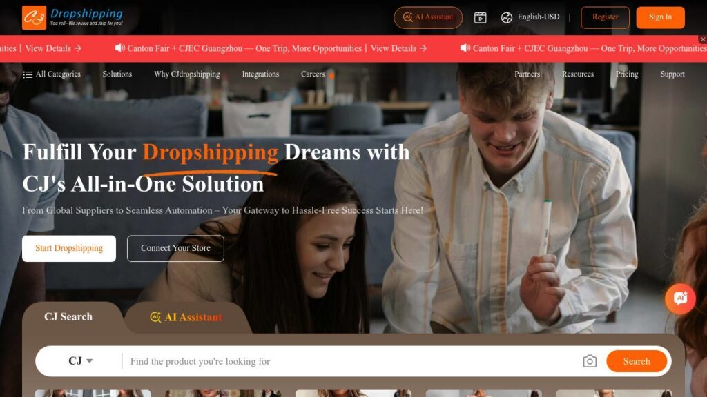 Capture d'écran de CJdropshipping