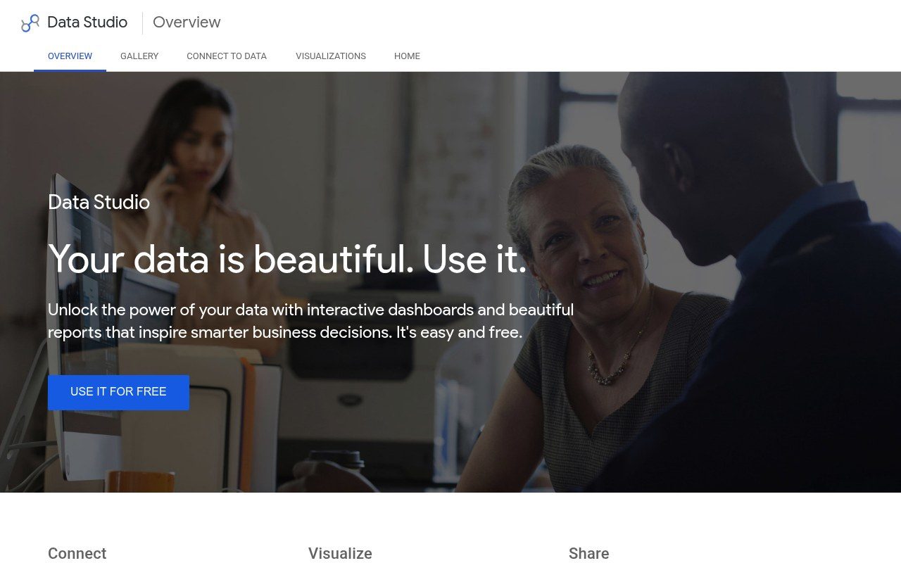 Capture d'écran de Google Data Studio