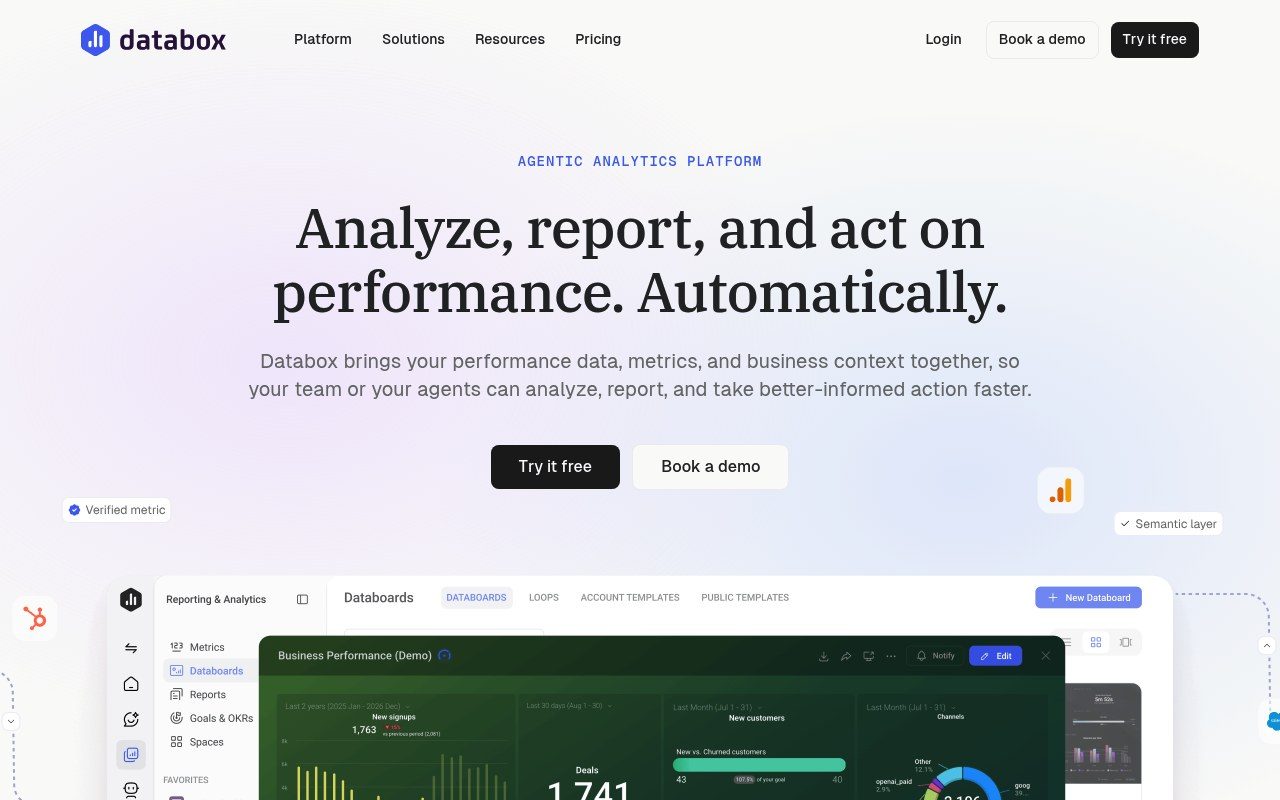 Capture d'écran de Databox