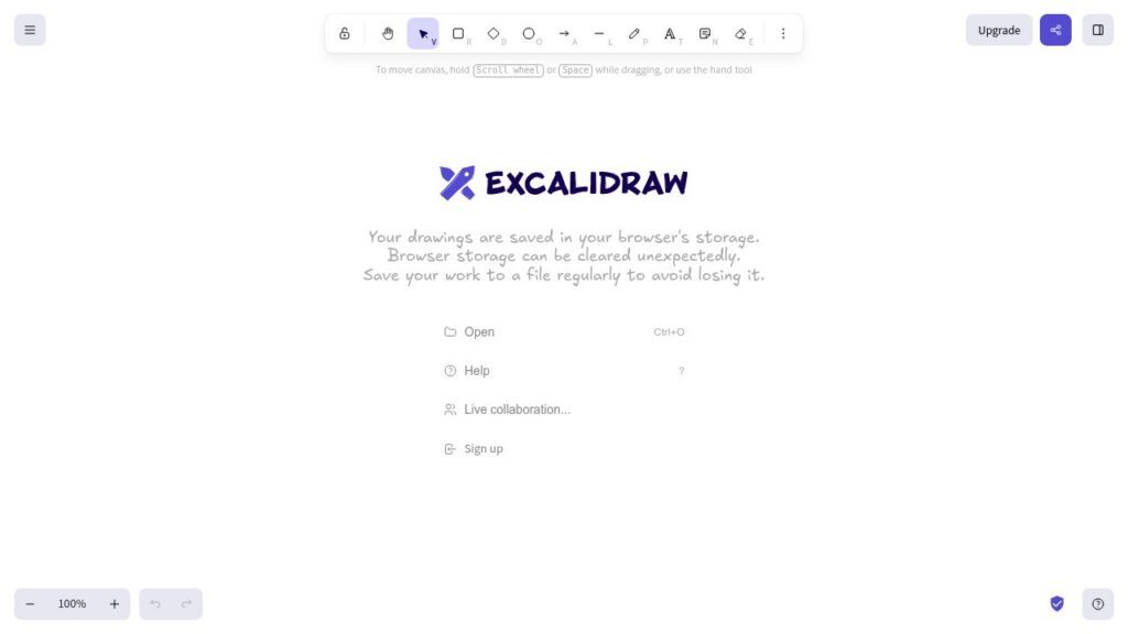 Capture d'écran de Excalidraw