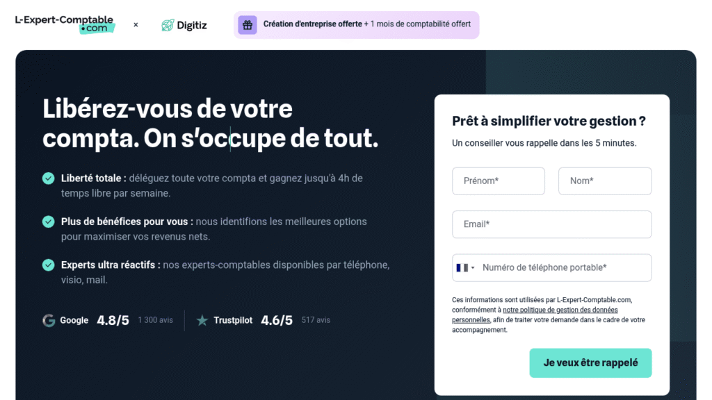 Capture d'écran de L-Expert-Comptable.com