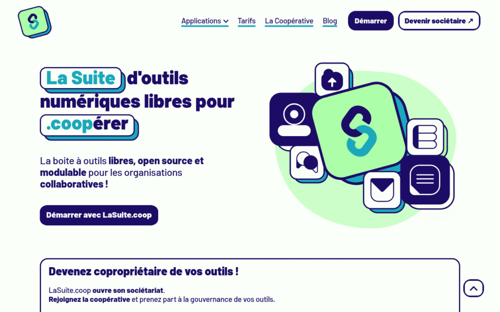 Capture d'écran de LaSuite.coop