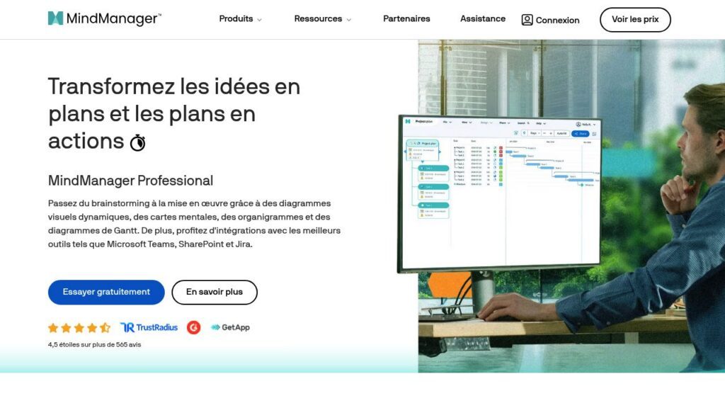 Capture d'écran de MindManager