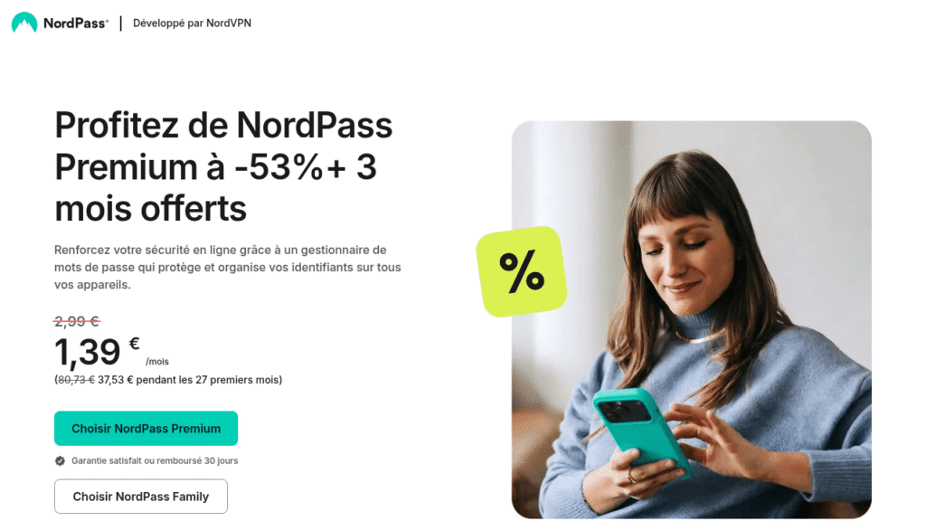 Capture d'écran de NordPass