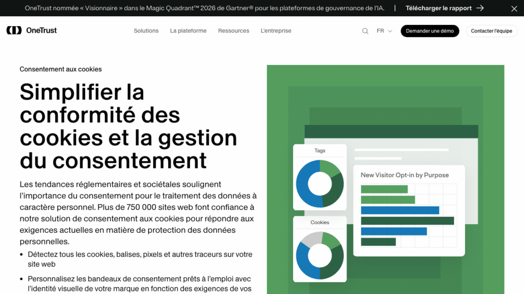 Capture d'écran de OneTrust