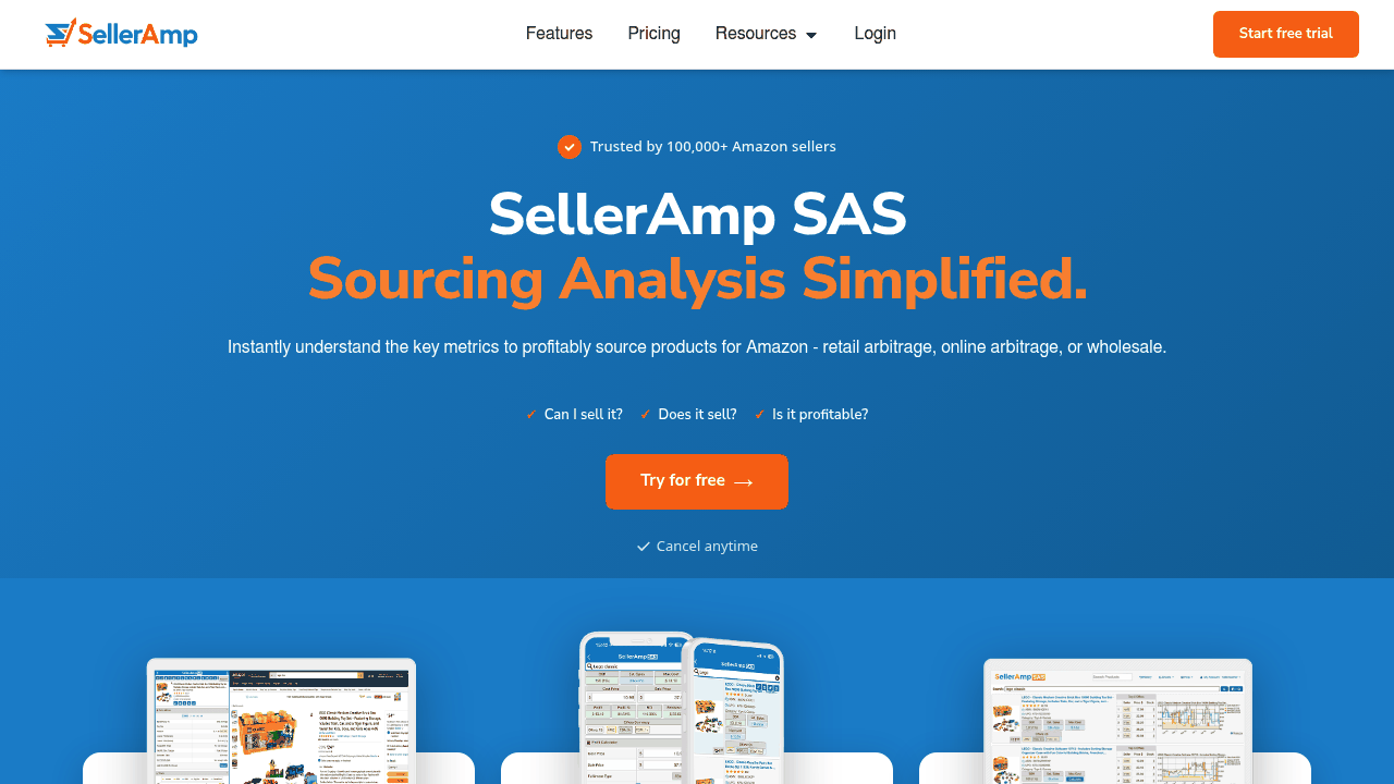 Capture d'écran de SellerAmp SAS